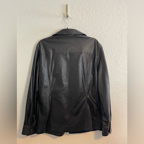 Rag and bone Kaye Leather shirt Jacket. 90’s Monica Leather Shacket Large NWT - Picture 5 of 11